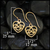 Celtic heart knot earrings