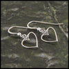 Heart Knot Earrings in Sterling Silver
