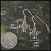 Spiral Cross drop earrings