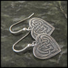Heart Knot Celtic Drop earrings in Sterling Silver