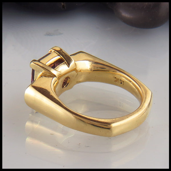 Reverse view of Purple Spinel ring