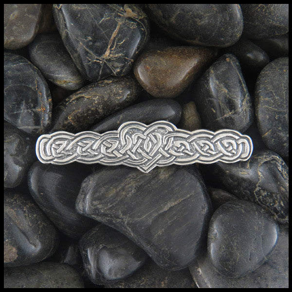 Heart Knot pin in Sterling Silver