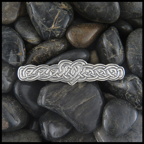 Heart Knot pin in Sterling Silver