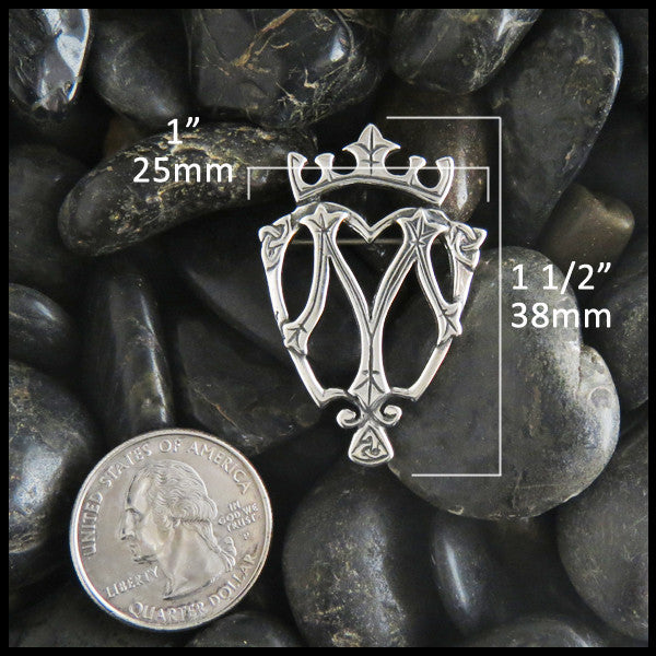 Scottish Luckenbooth brooch in Sterling Silver