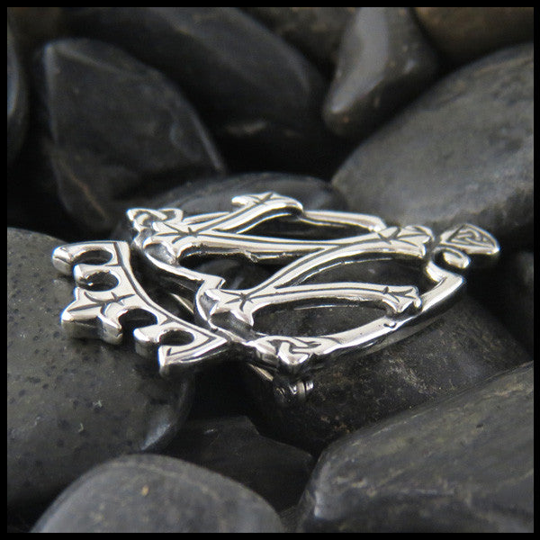 Scottish Luckenbooth brooch in Sterling Silver