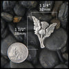 Scottish Thistle pin in Sterling Silver measures 1 1/2" by 1 1/4"