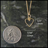 Dainty Celtic Knot Heart pendant and earring set in 14K Gold