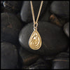Dainty teardrop pendant in 14K Gold