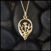 Triquetra Thistle pendant in 14K Gold.