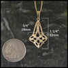 Trinity Star pendant in 14K Yellow, Rose and White Gold with gemstones