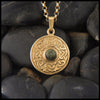 Wheel of life pendant in 14K Yellow, Rose and White Gold with gemstones