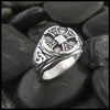 Large Men's Celtic Cross Ring in Sterling Silver