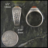 Men's Celtic Knot Ring with Stones in Sterling Silver