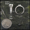 Oval Birthstone Celtic Knot Ring in Sterling Silver