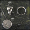 Ring measures 9/16" on face to 3/16" at base of band