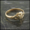 Simple Celtic Claddagh Ring in 14K Gold