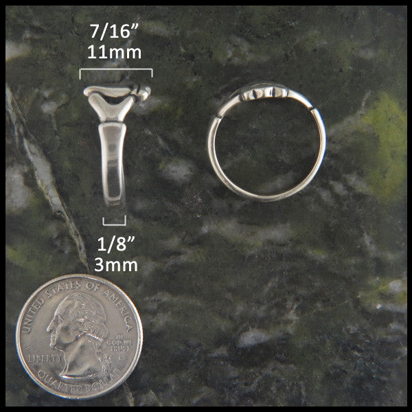 Simple Celtic Claddagh Ring in Sterling Silver