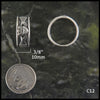 Walker Metalsmiths custom designed Irish Claddagh Band Ring C12 measures 10mm