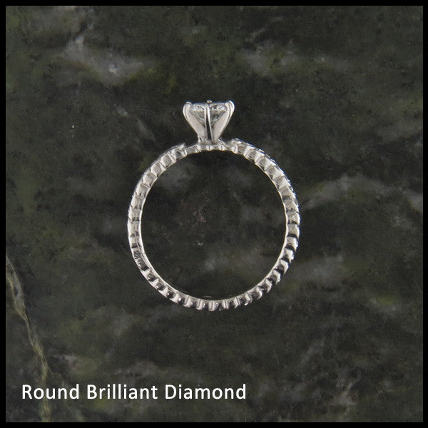 Josephine's Knot, Lover's Knot Celtic Engagement Ring with Diamond