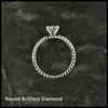 Josephine's Knot, Lover's Knot Celtic Engagement Ring with Diamond