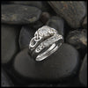 Cathedral Triquetra Diamond Celtic Knot Wedding Set