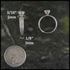 Tapered Engagement Ring with Diamond or Tsavorite