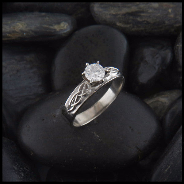 Simple Celtic Knot Diamond Engagement Ring