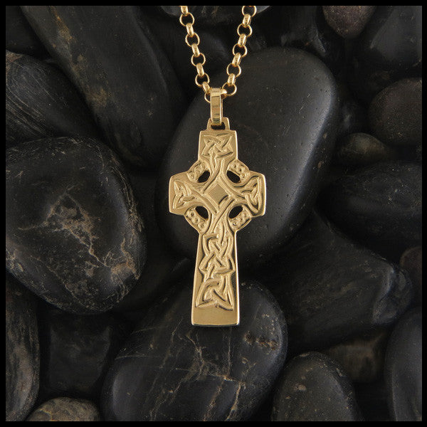 Double Sided Celtic Cross in 14K Gold