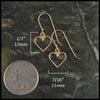 Dainty Celtic Knot Heart pendant and earring set in 14K Gold