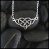 Heart Knot bar pendant in Sterling Silver