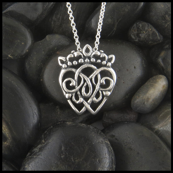 Scottish Luckenbooth Pendant or Brooch in Sterling Silver