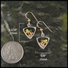 Sterling Silver and Gold Drop earrings with shamrocks, triquetras, and tsavorite garnet