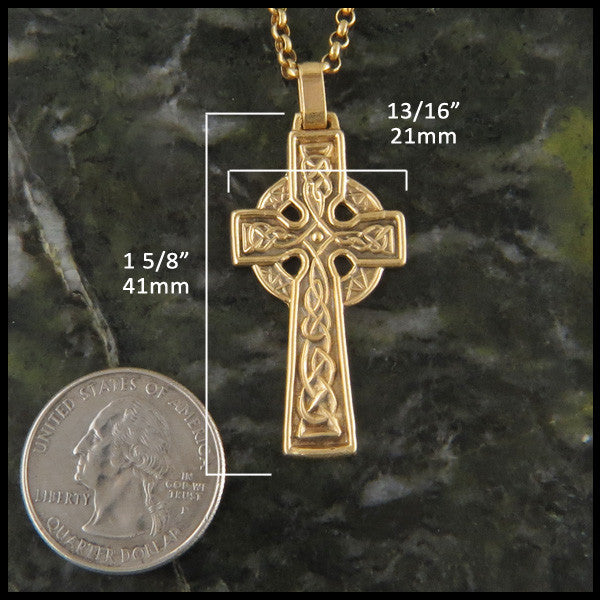 Traditional Celtic Cross in 14K Gold