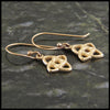 Celtic Knot drop earrings in 14K Gold