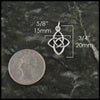 Celtic knot pendant and earring set in 14K Yellow, Rose, or White Gold