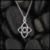 Celtic knot pendant and earring set in 14K Yellow, Rose, or White Gold