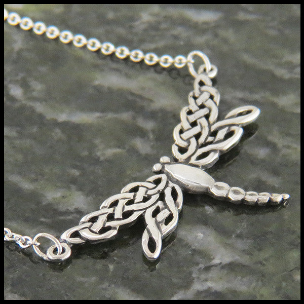 silver dragonfly pendant