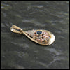 Sapphire Celtic teardrop pendant in Gold