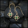Gold starlight earrings with tsavorite