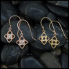 Gold starlight earrings with diamond