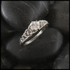 Cathedral Diamond Celtic ring in White Gold with Diamond