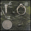 Open Knot Cathedral Ring measurements