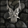 Celtic Heron Pendant in sterling silver by Mithril Jewelry