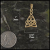 Mother's knot pendant in 14K Gold