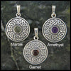Celtic Wheel of life pendants in Sterling Silver with Gemstones