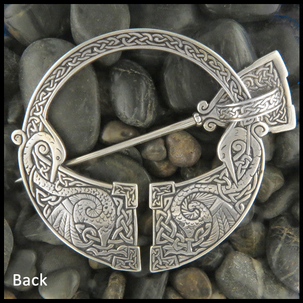 Penannular Brooch with 14k Rose Gold and silver