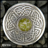 Celtic brooch in Sterling Silver with stones