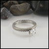 Moissanite Celtic Engagement Ring in 14K Gold