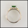 Custom Emerald Cut Tsavorite Engagement Ring