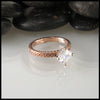 Asscher Cut Moissanite Celtic Engagement Ring